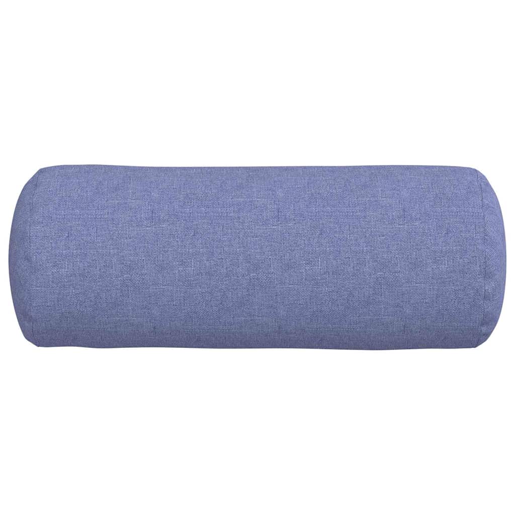 Bolsterkissen 2 Stück Jeans blau Ø 15 x 40 cm Stoff