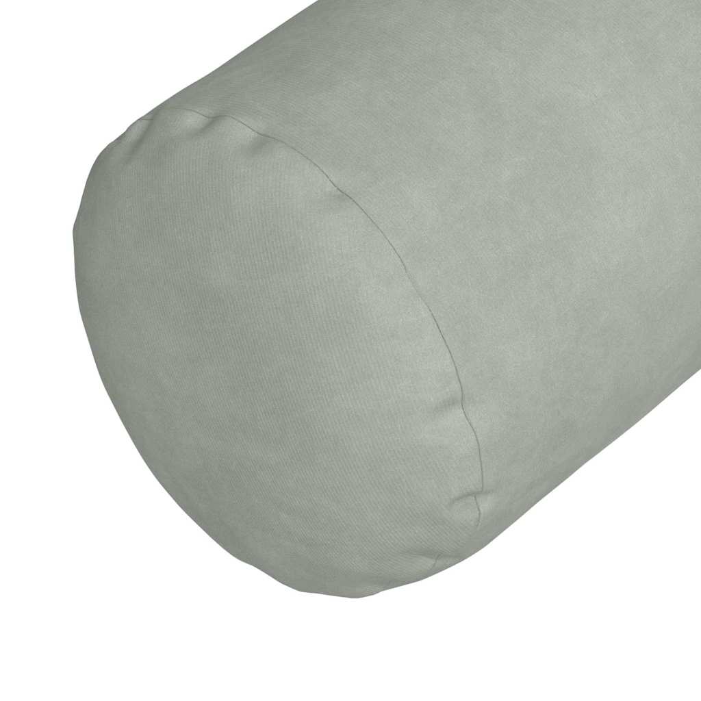 Bolsterkissen 2 Stück Hellgrau Ø 15 x 40 cm Cordstoff