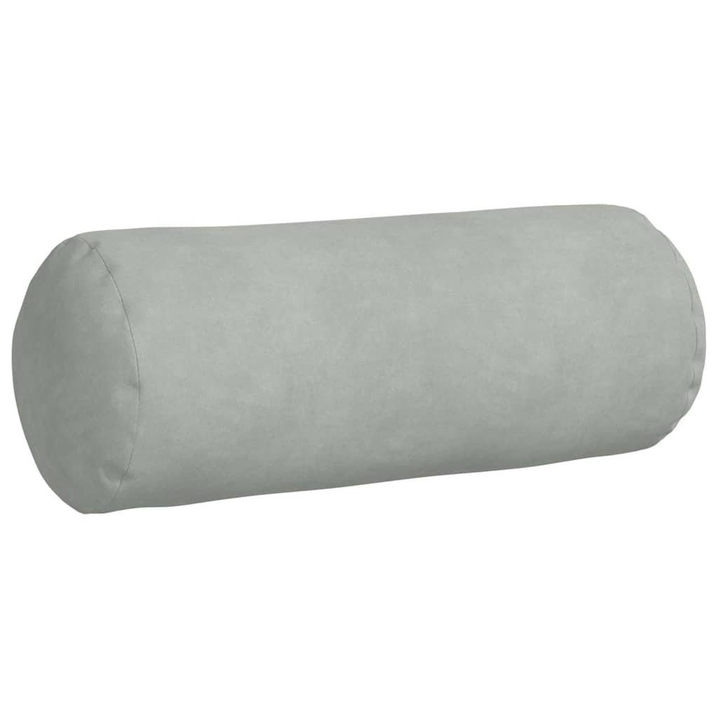 Bolsterkissen 2 Stück Hellgrau Ø 15 x 40 cm Cordstoff