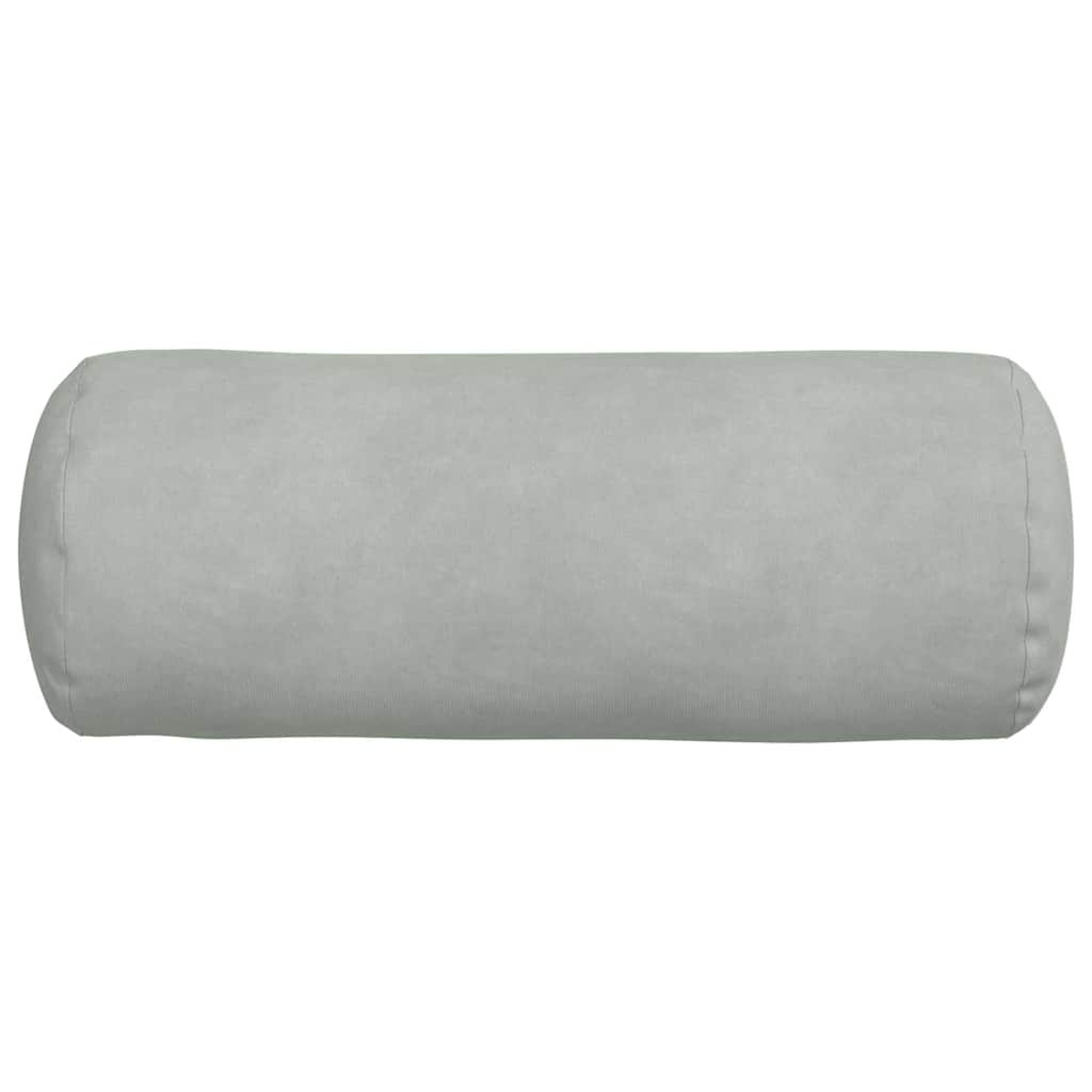 Bolsterkissen 2 Stück Hellgrau Ø 15 x 40 cm Cordstoff