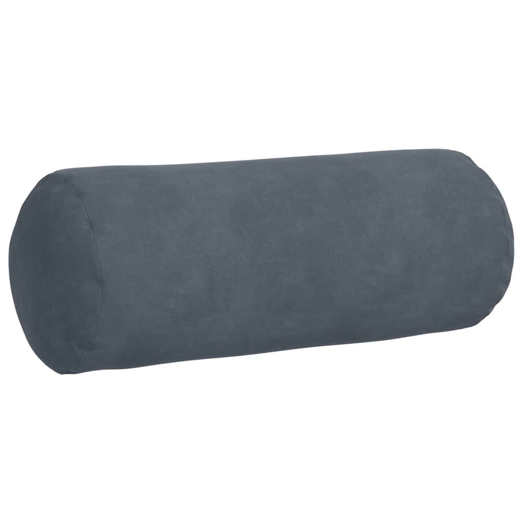 Bolsterkissen 2 Stück Dunkelgrau Ø 15 x 40 cm Cordstoff
