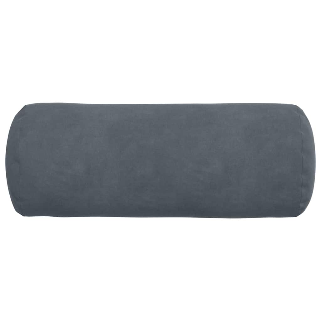 Bolsterkissen 2 Stück Dunkelgrau Ø 15 x 40 cm Cordstoff