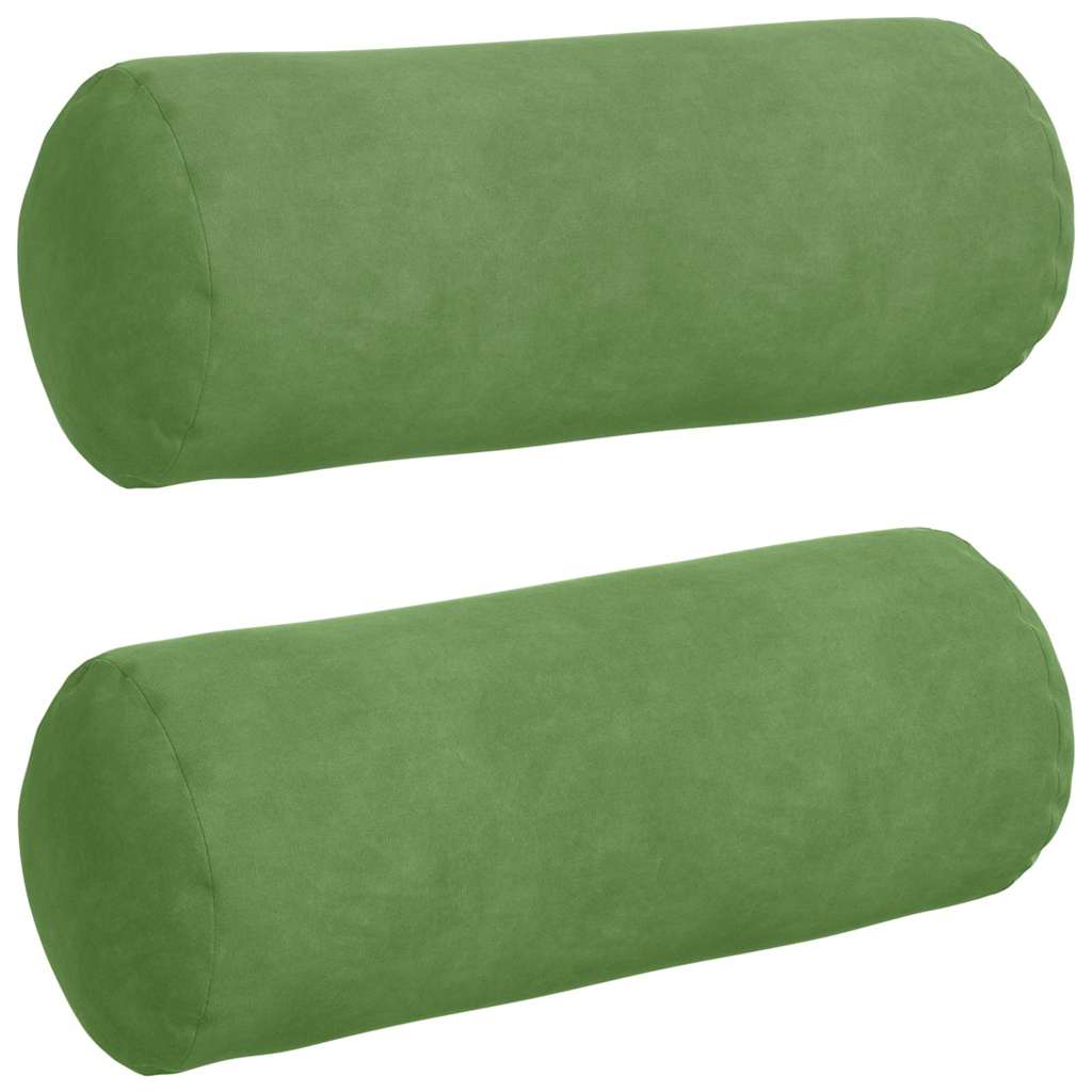 Bolsterkissen 2 Stück Hellgrün Ø 15 x 40 cm Cordstoff