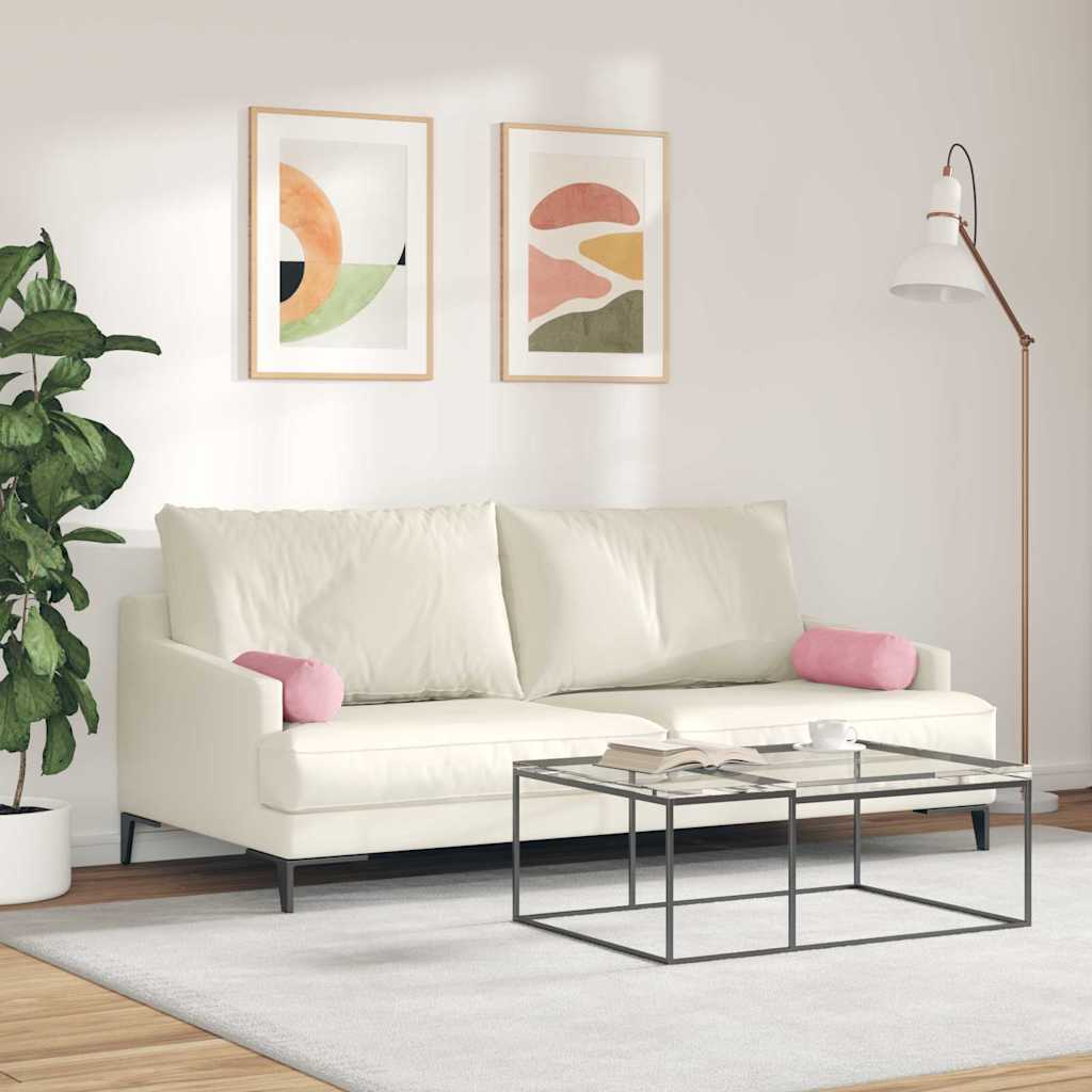 Bolsterkissen 2 Stück Rosa Ø 15 x 40 cm Cordstoff