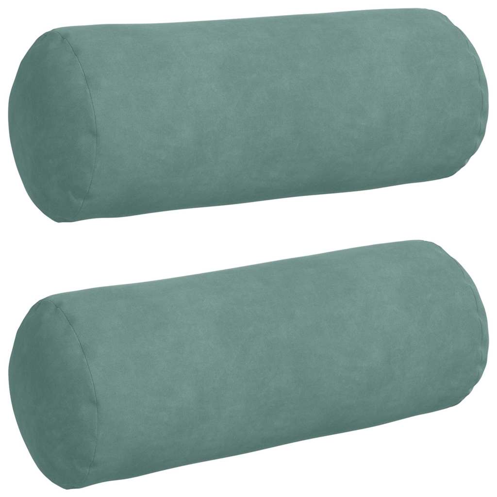 Bolsterkissen 2 Stück Meergrün Ø 15 x 40 cm Cordstoff