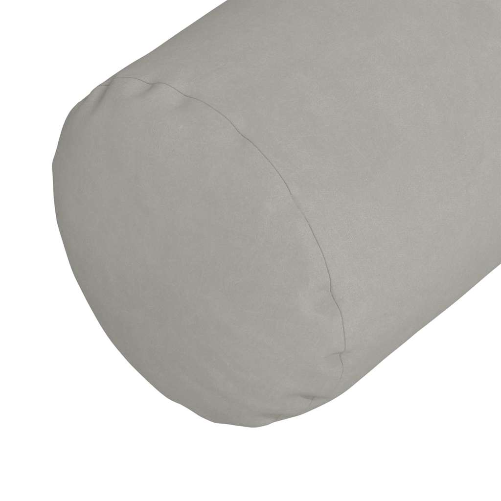 Bolsterkissen 2 Stück Hellgrau Ø 15 x 40 cm Mikrofaserstoff