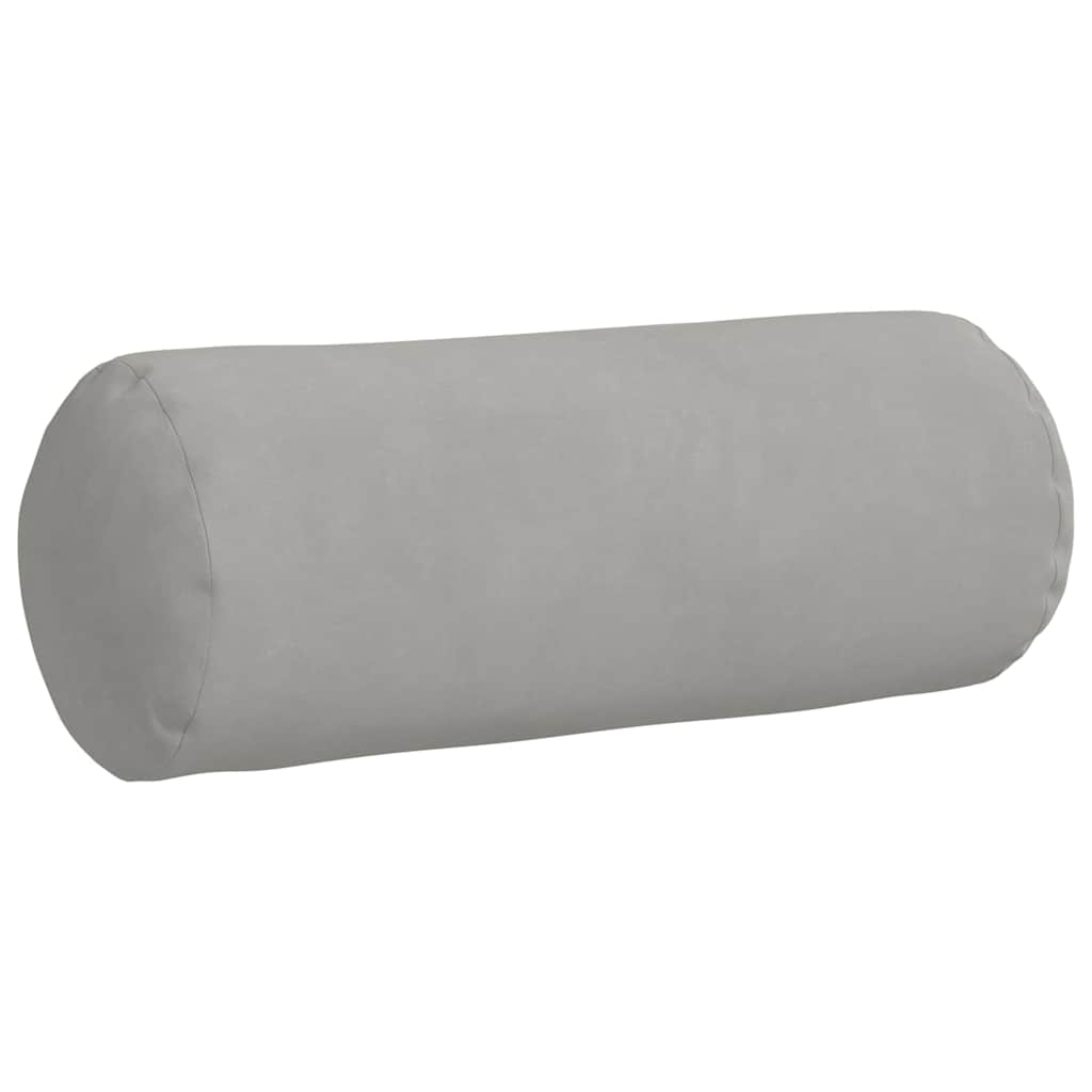 Bolsterkissen 2 Stück Hellgrau Ø 15 x 40 cm Mikrofaserstoff