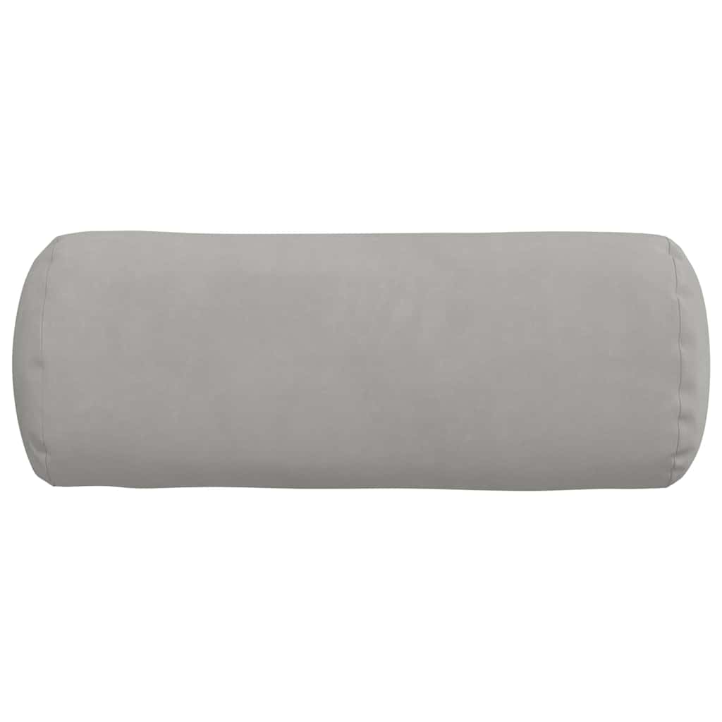 Bolsterkissen 2 Stück Hellgrau Ø 15 x 40 cm Mikrofaserstoff