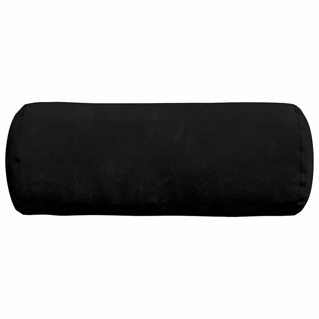 Bolsterkissen 2 Stück Schwarz Ø 15 x 40 cm Mikrofaserstoff