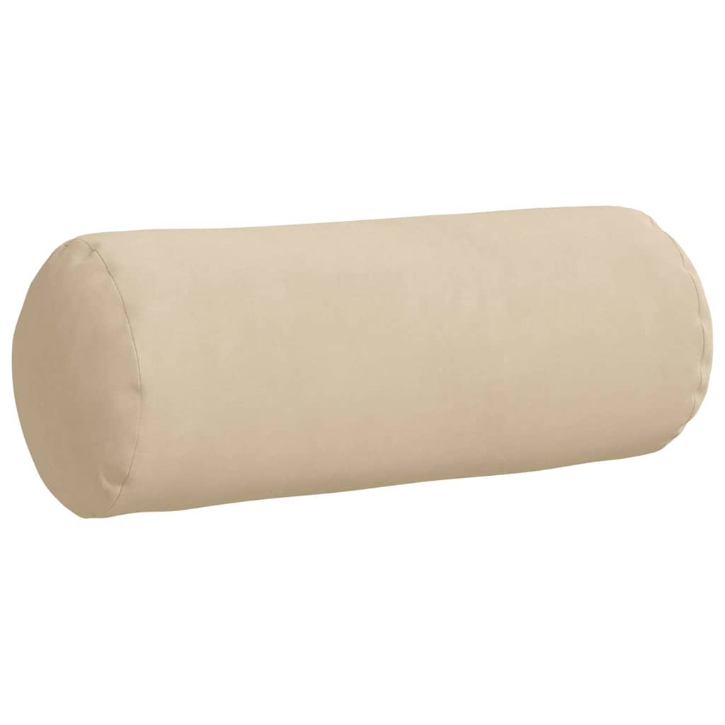 Bolsterkissen 2 Stück Creme Ø 15 x 40 cm Mikrofaserstoff