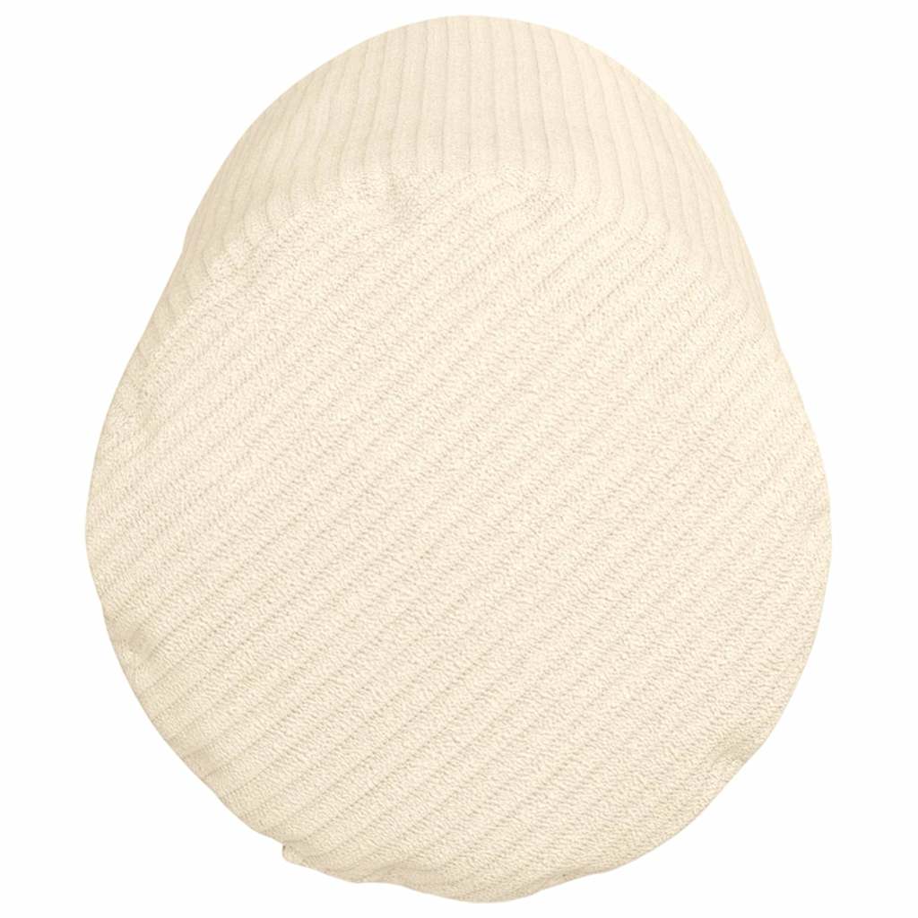 Bolsterkissen 2 Stück Creme Ø 15 x 40 cm Cordstoff