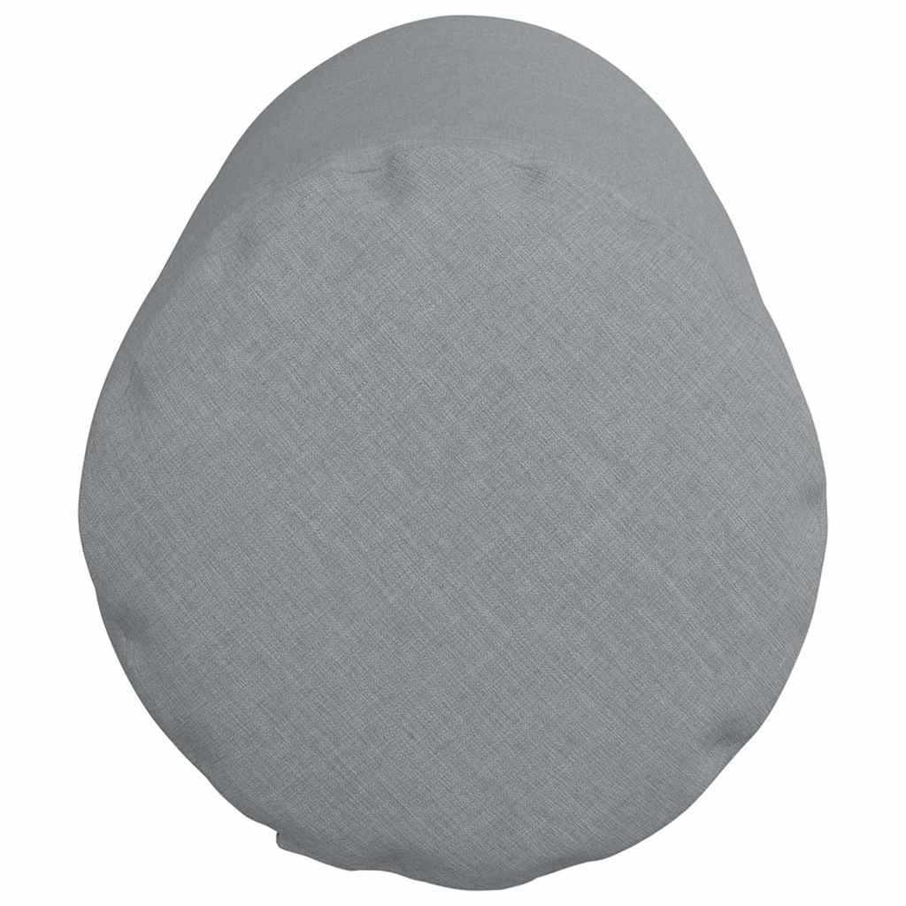 Bolsterkissen 2 Stück Hellgrau Ø 25 x 70 cm Stoff