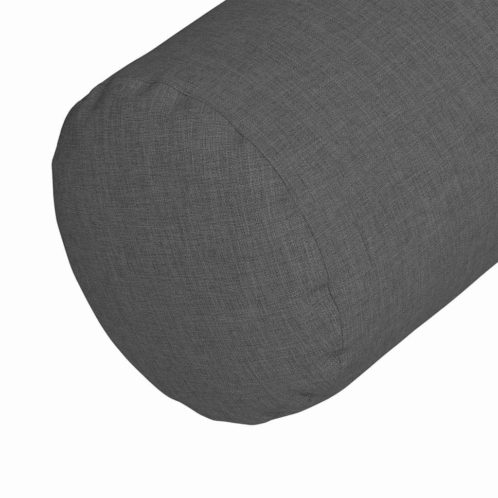 Bolsterkissen 2 Stück Dunkelgrau Ø 25 x 70 cm Stoff