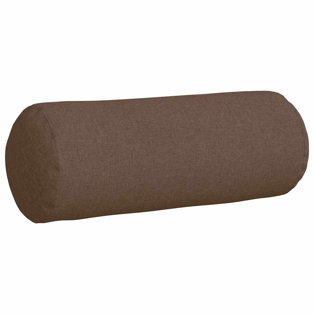 Bolsterkissen 2 Stück Braun Ø 25 x 70 cm Stoff
