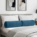 Bolsterkissen 2 Stück Blau Ø 25 x 70 cm Cordstoff