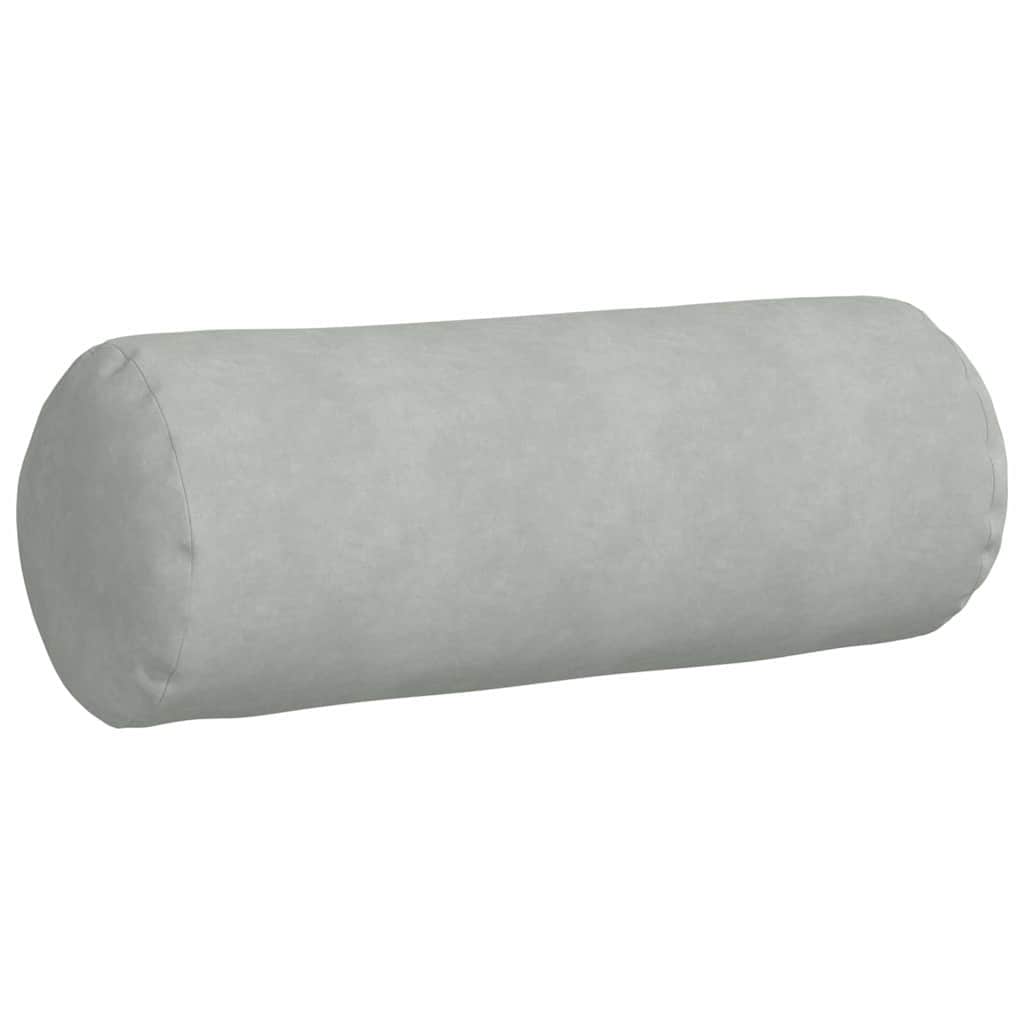 Bolsterkissen 2 Stück Hellgrau Ø 25 x 70 cm Cordstoff