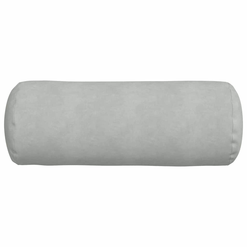 Bolsterkissen 2 Stück Hellgrau Ø 25 x 70 cm Cordstoff