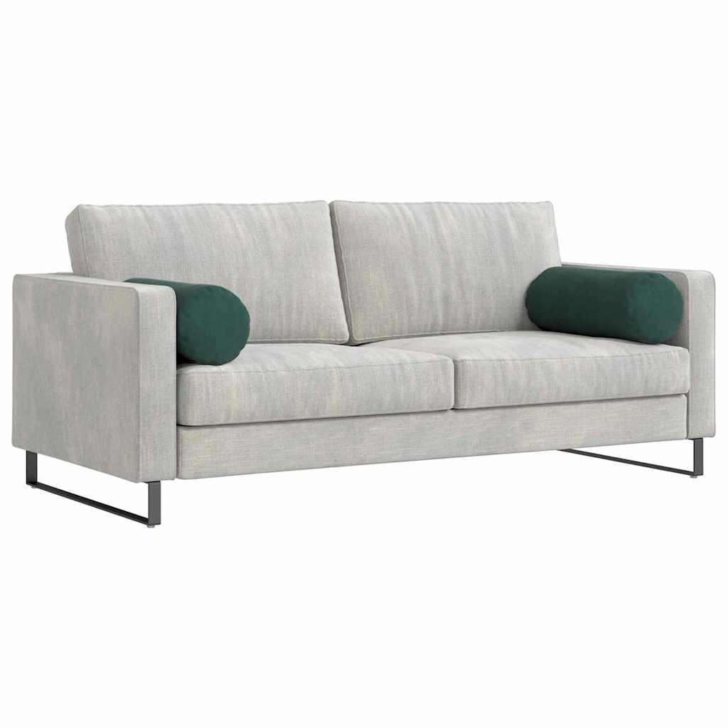 Bolsterkissen 2 Stück Dunkelgrün Ø 25 x 70 cm Cordstoff