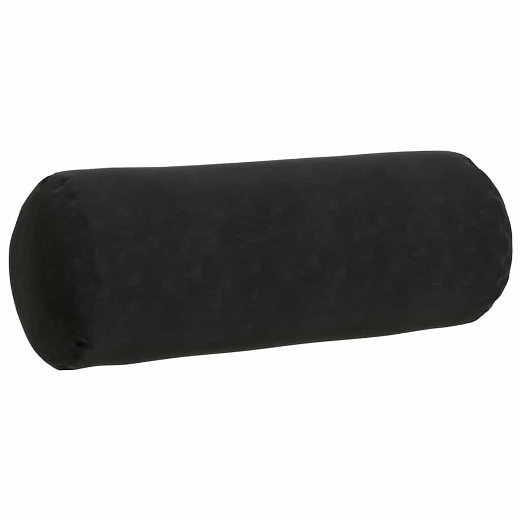 Bolsterkissen 2 Stück Schwarz Ø 25 x 70 cm Cordstoff