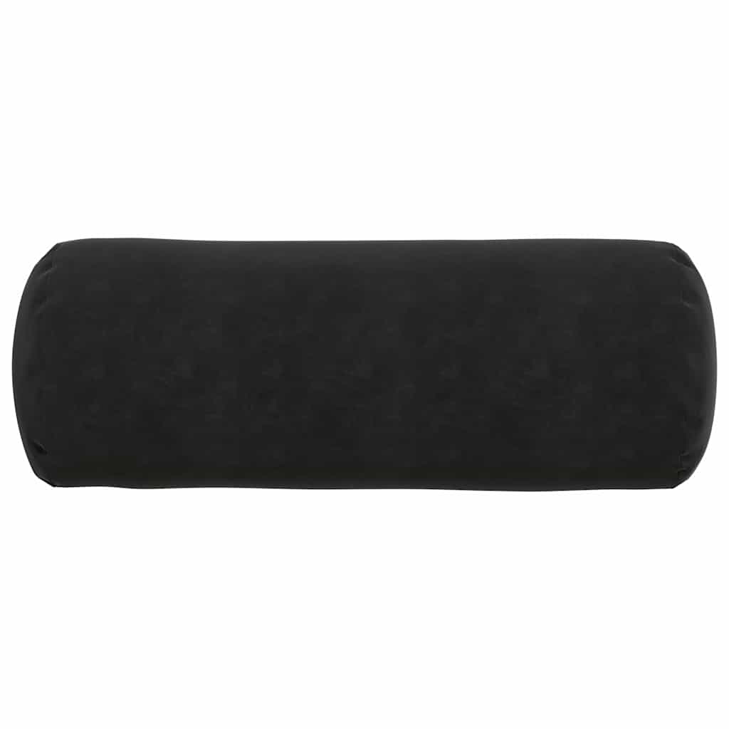 Bolsterkissen 2 Stück Schwarz Ø 25 x 70 cm Cordstoff