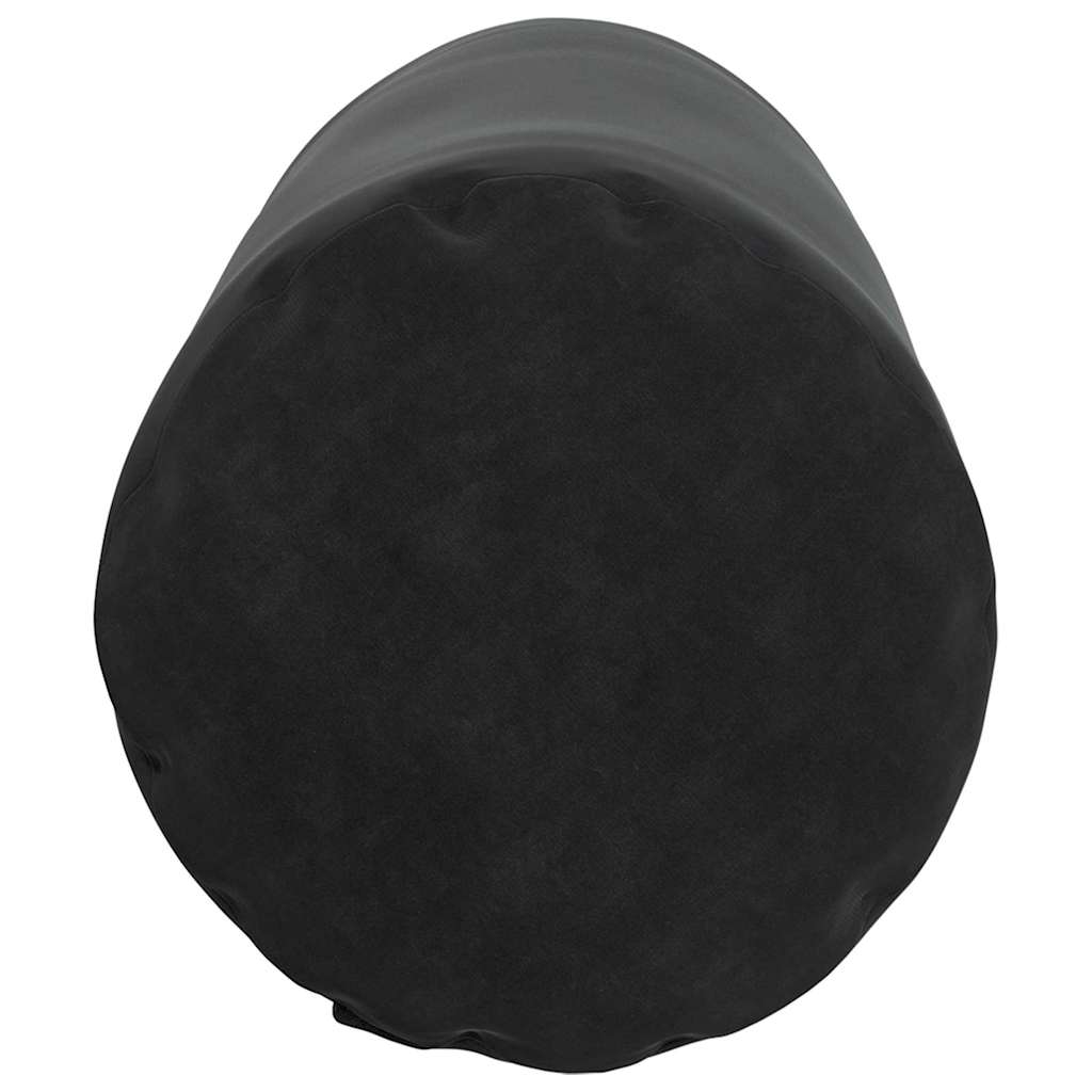 Bolsterkissen 2 Stück Schwarz Ø 25 x 70 cm Cordstoff