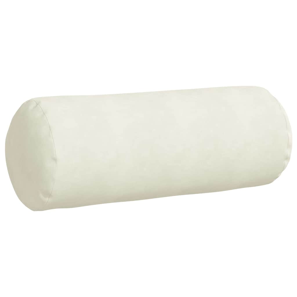 Bolsterkissen 2 Stück Creme Ø 25 x 70 cm Cordstoff