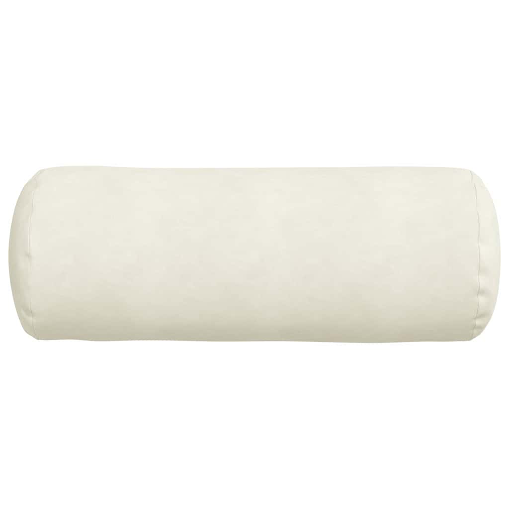 Bolsterkissen 2 Stück Creme Ø 25 x 70 cm Cordstoff