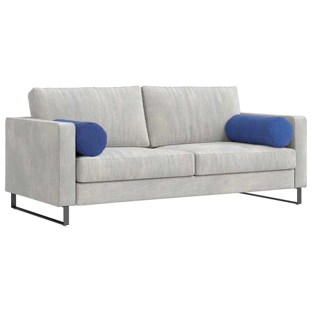 Bolsterkissen 2 Stück Polizeiblau Ø 25 x 70 cm Cordstoff