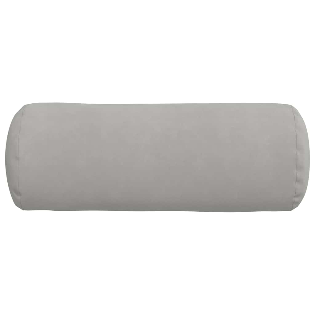 Bolsterkissen 2 Stück Hellgrau Ø 25 x 70 cm Mikrofaserstoff