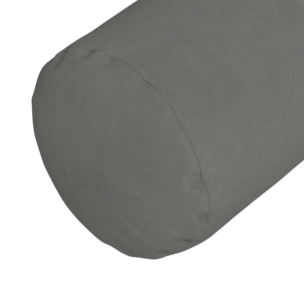 Bolsterkissen 2 Stück Dunkelgrau Ø 25 x 70 cm Mikrofaserstoff