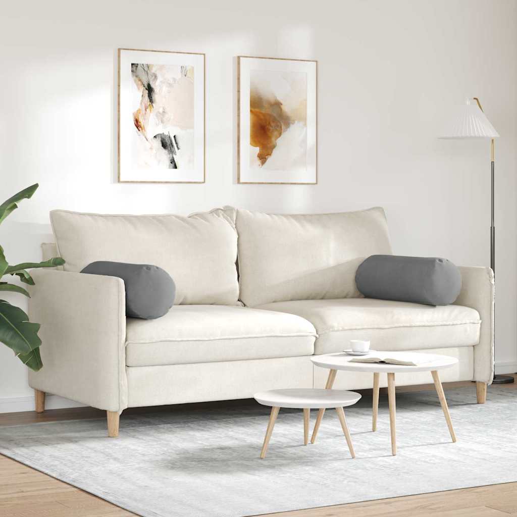 Bolsterkissen 2 Stück Dunkelgrau Ø 25 x 70 cm Mikrofaserstoff
