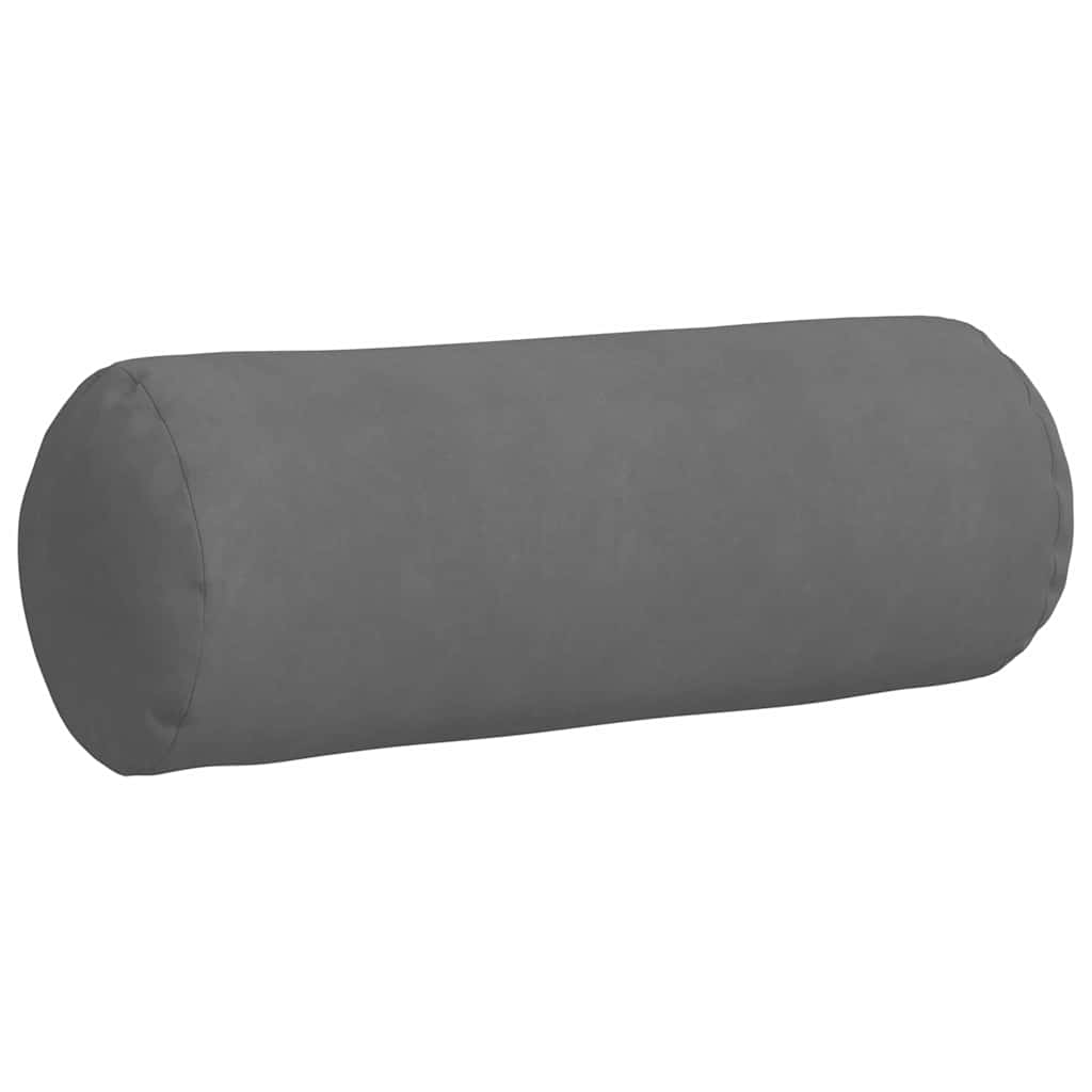 Bolsterkissen 2 Stück Dunkelgrau Ø 25 x 70 cm Mikrofaserstoff