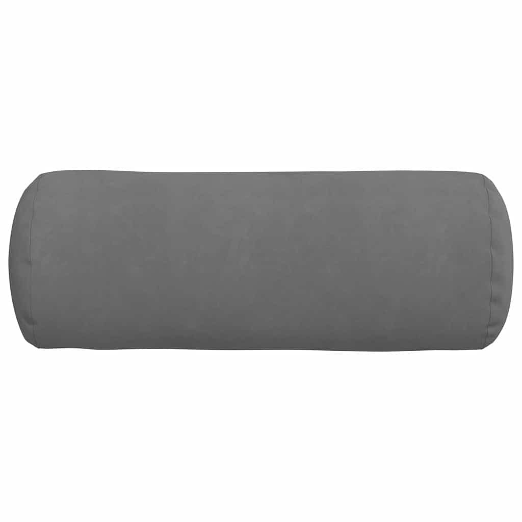 Bolsterkissen 2 Stück Dunkelgrau Ø 25 x 70 cm Mikrofaserstoff
