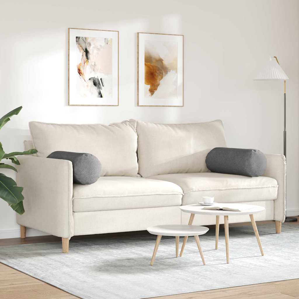 Bolsterkissen 2 Stück Dunkelgrau Ø 25 x 70 cm Cordstoff