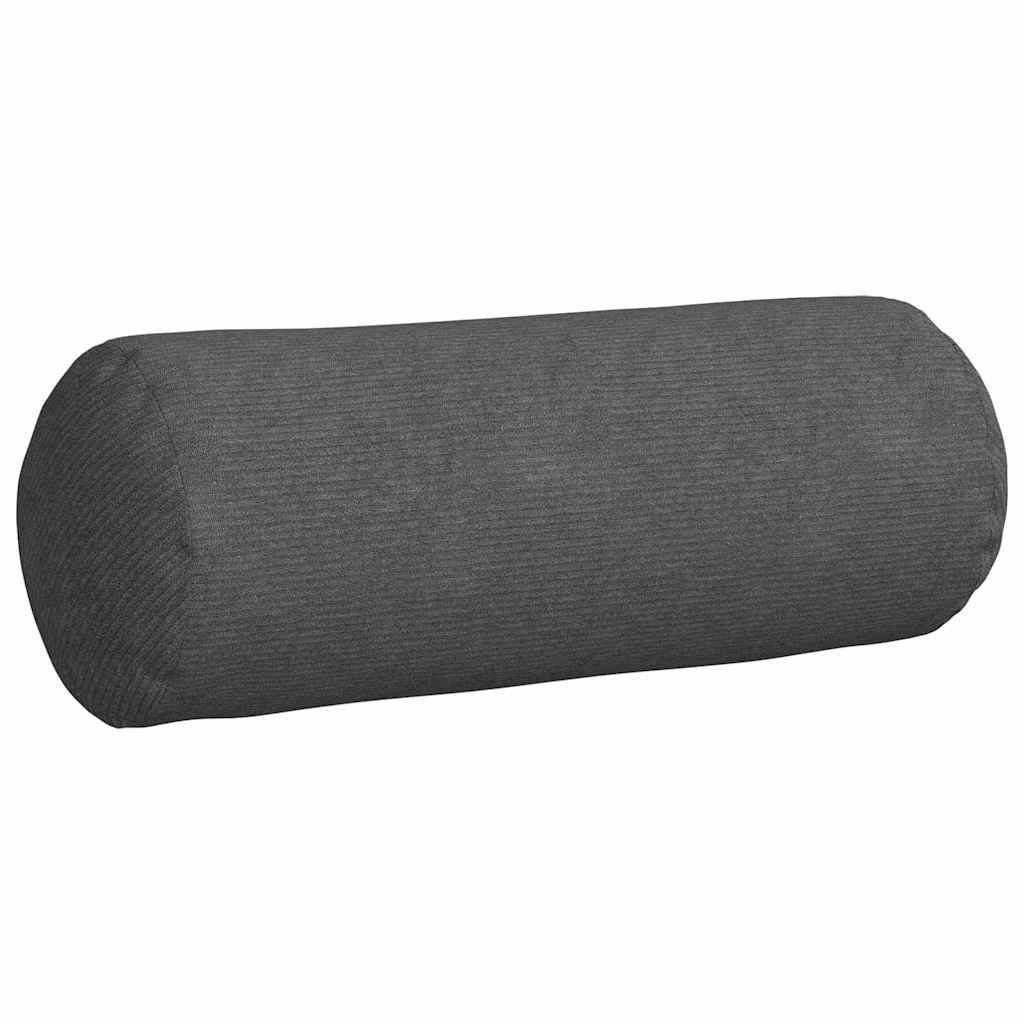 Bolsterkissen 2 Stück Dunkelgrau Ø 25 x 70 cm Cordstoff