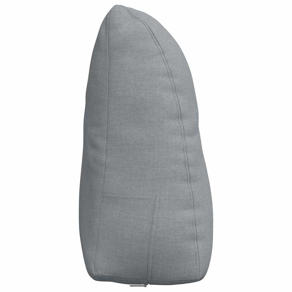 Rücken Kissen Hellgrau 60 x 24 x 50 cm Stoff