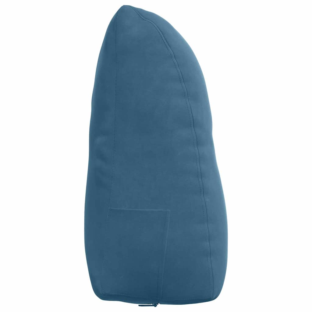 Rücken Kissen Blau 60 x 24 x 50 cm Samt