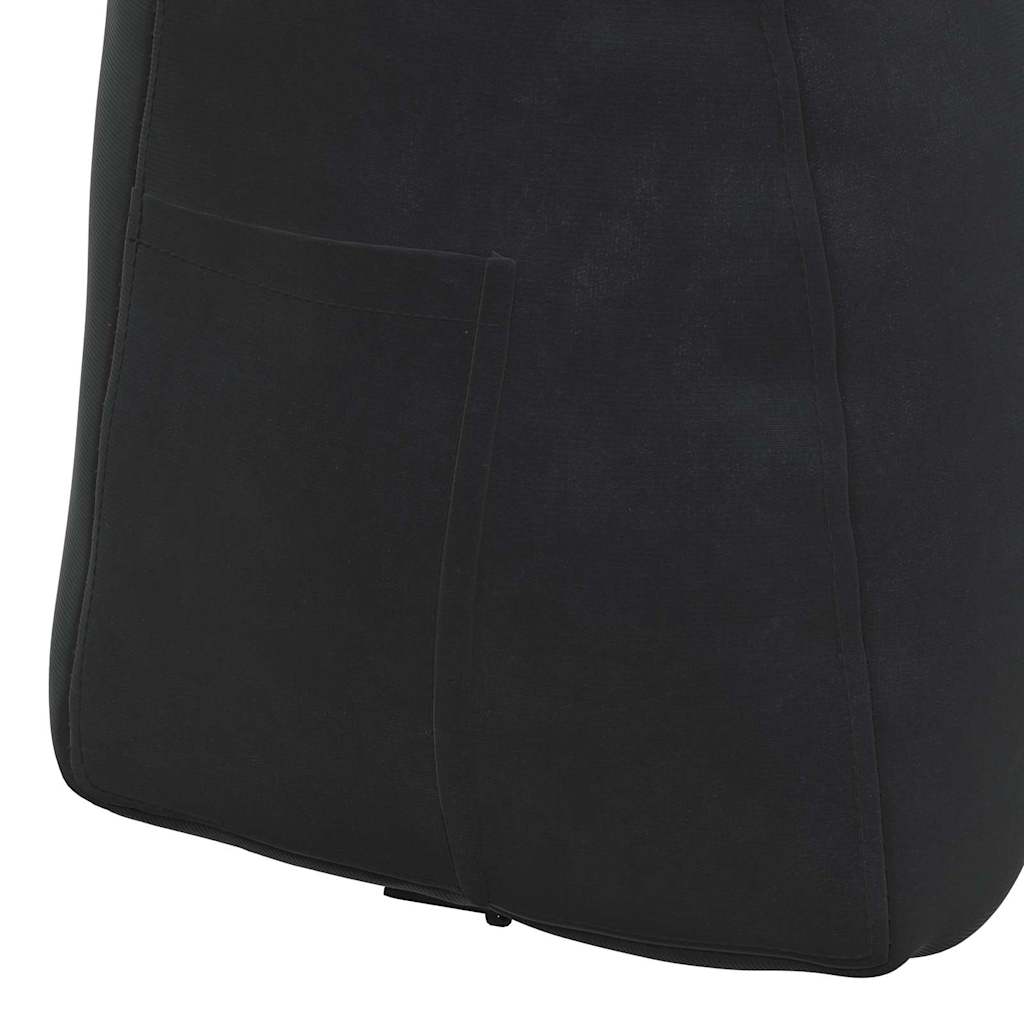 Rücken Kissen Schwarz 60 x 24 x 50 cm Samt
