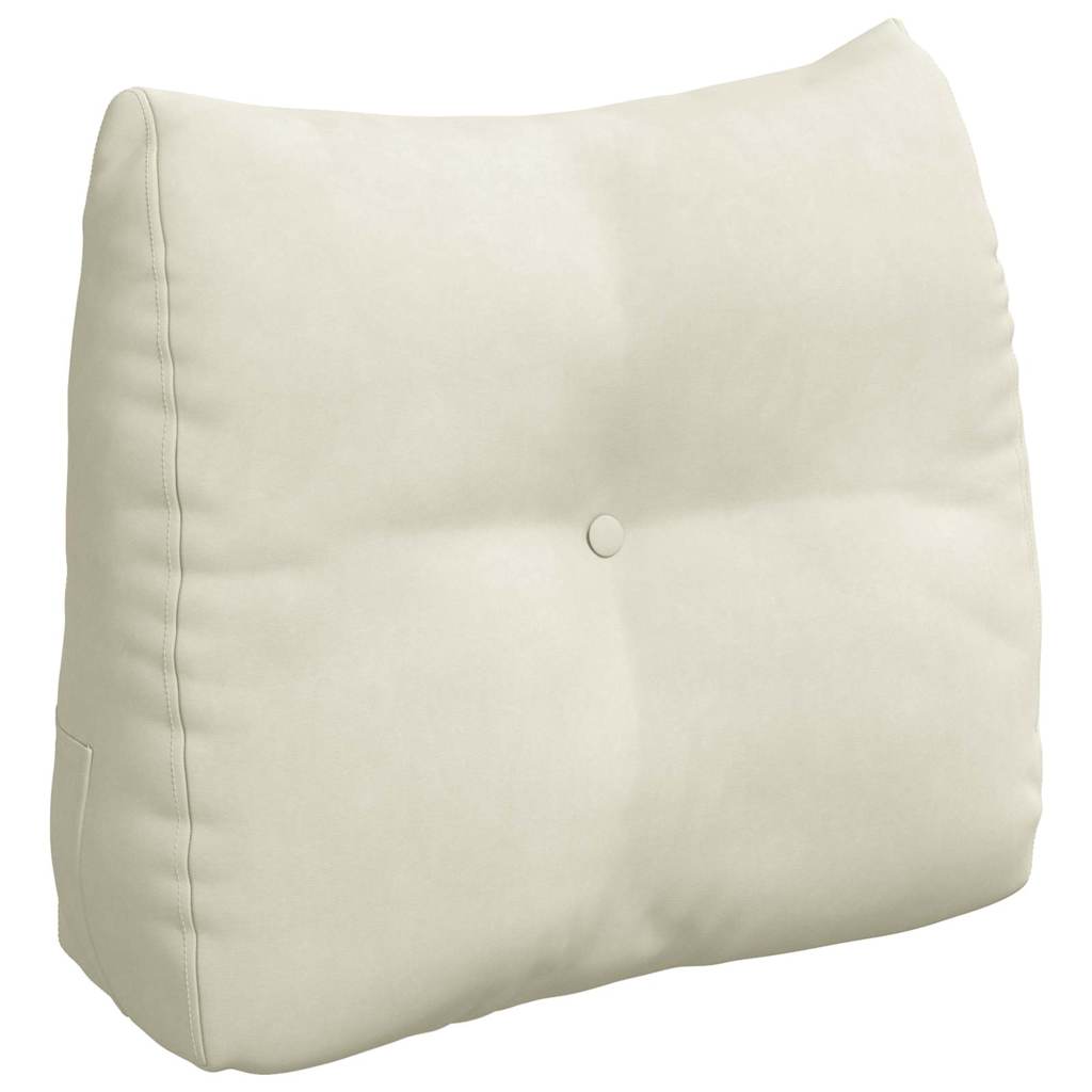 Rückenkissen Creme 60 x 24 x 50 cm Samt