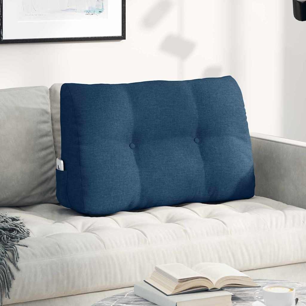 Rücken Kissen Blau 80 x 24 x 50 cm Stoff