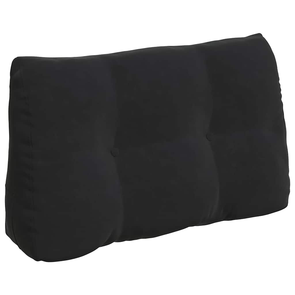 Rücken Kissen Schwarz 80 x 24 x 50 cm Samt