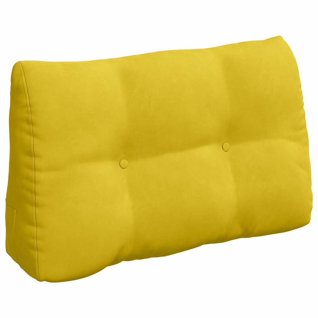 Rücken Kissen Gelb 80 x 24 x 50 cm Samt