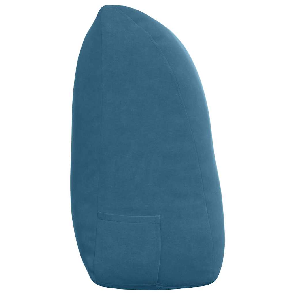 Rückenkissen Blau 120 x 24 x 50 cm Samt