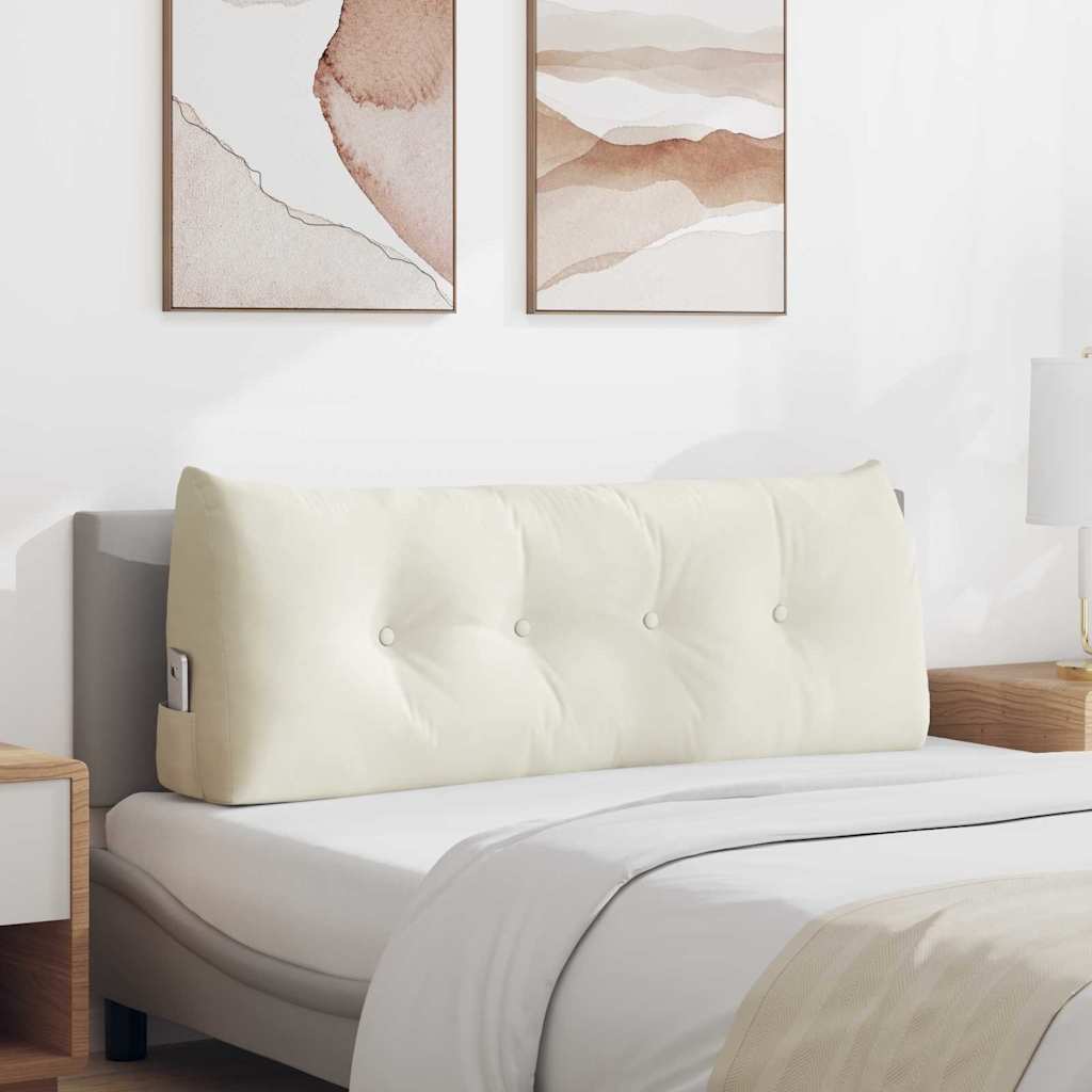 Rückenkissen Creme 120 x 24 x 50 cm Samt