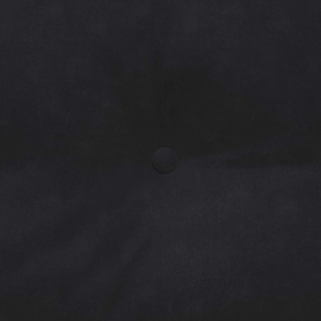 Rückenkissen Schwarz 140 x 24 x 50 cm Samt