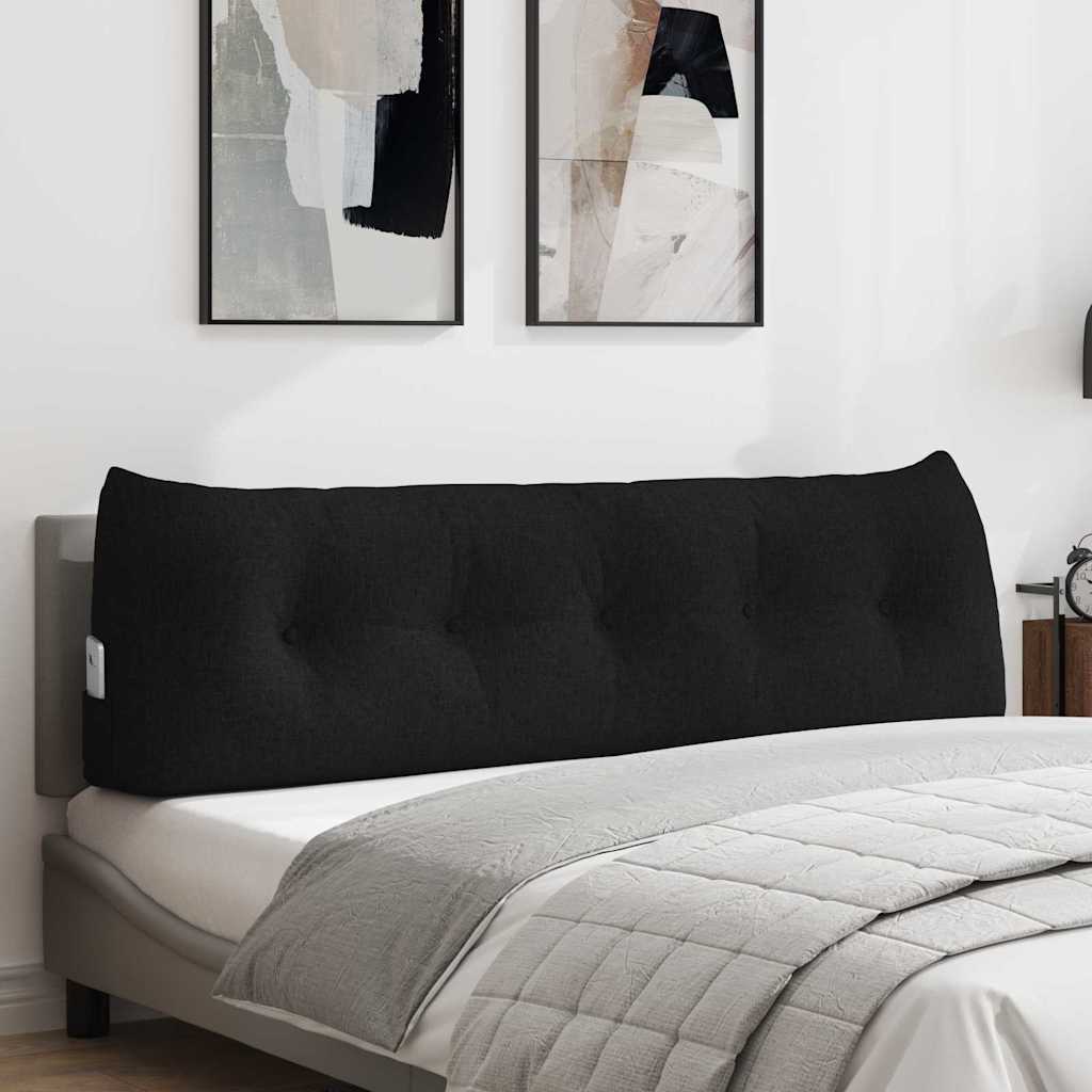 Rücken Kissen Schwarz 160 x 24 x 50 cm Stoff