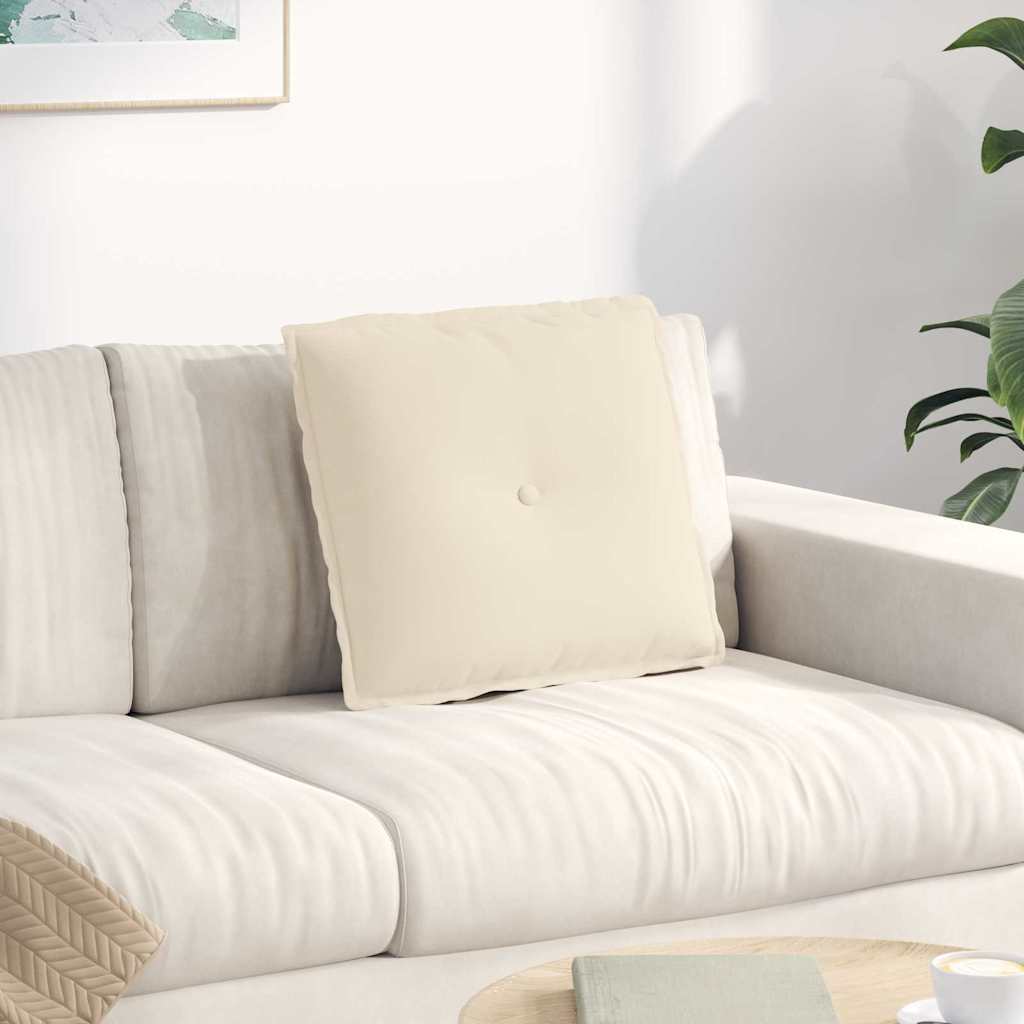 Rückenkissen Beige 50 x 45 cm Mikrofaserstoff