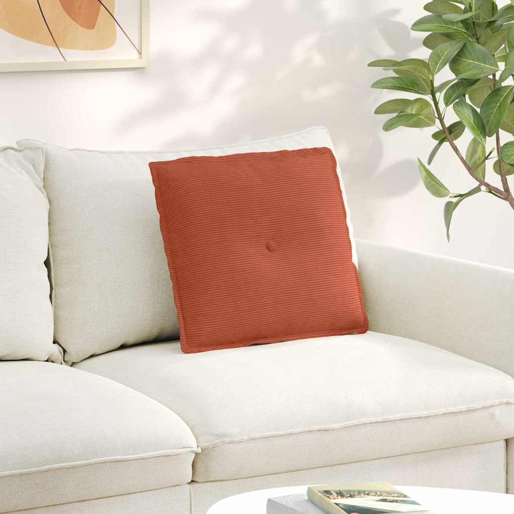 Rückenkissen Rot-Orange 50 x 45 cm Cordstoff