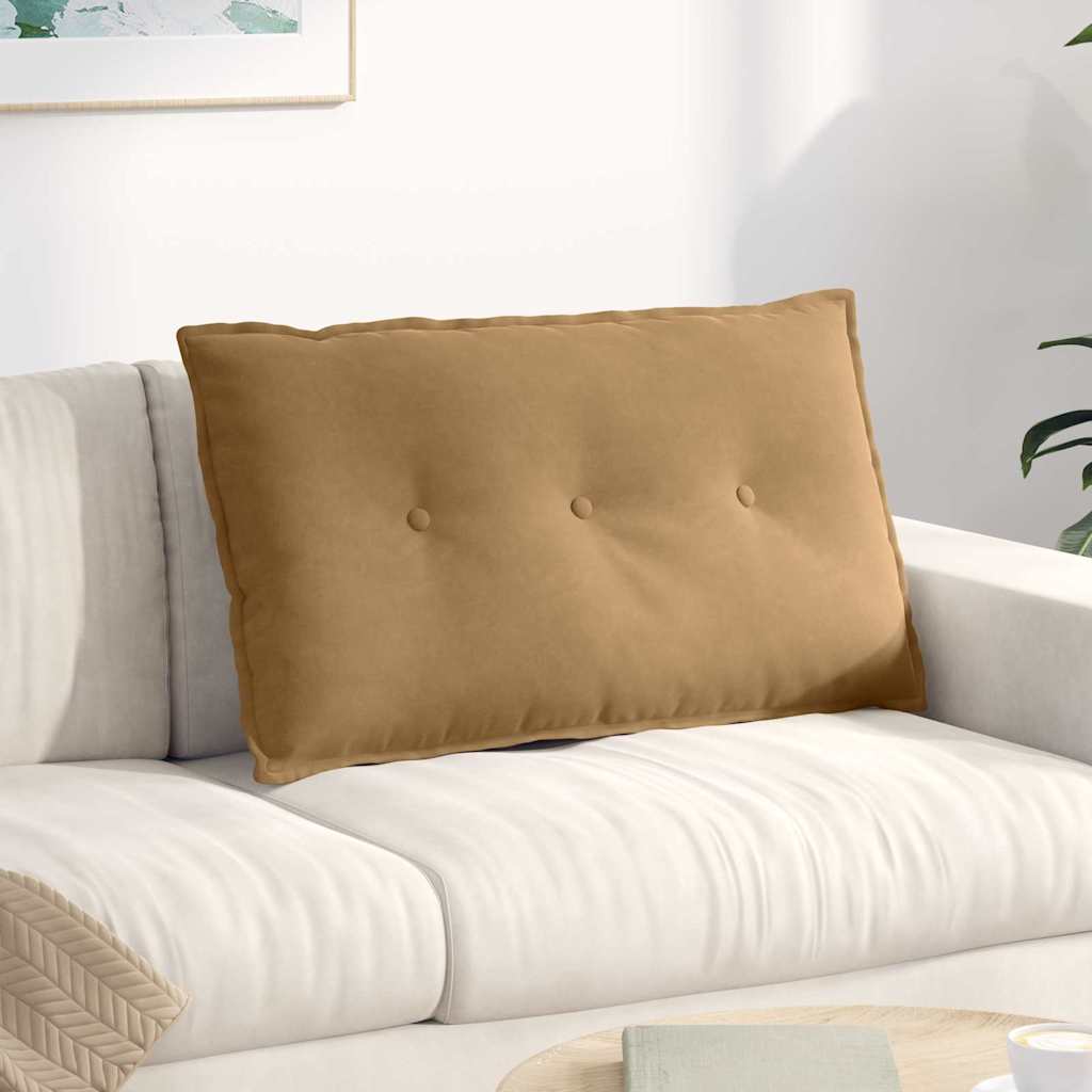 Rückenkissen Braun 80 x 50 cm Cordstoff