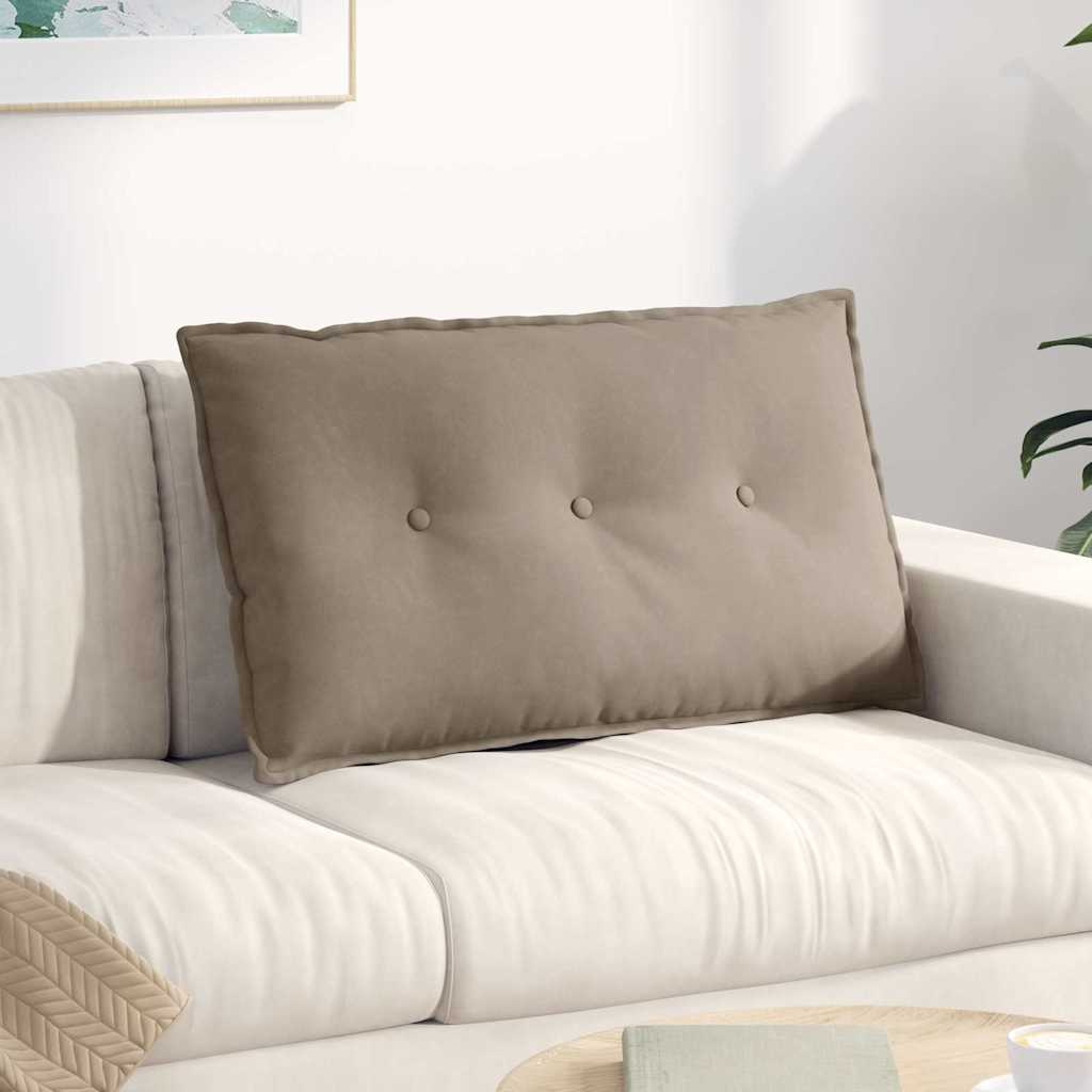 Rückenkissen Taupe 80 x 50 cm Mikrofaserstoff